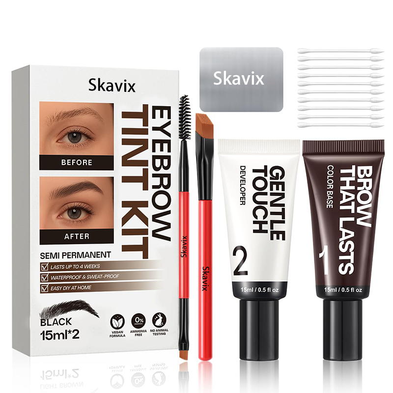 Eyebrow Tint Kit,Long-lasting Waterproof Sweat-proof