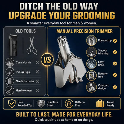 👍👃Precision Stainless Steel Nose Hair Trimmer